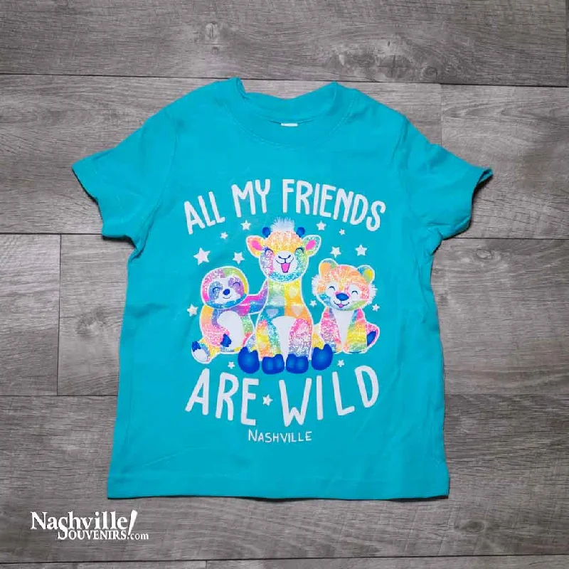 women's ruffle sleeve blouse -Toddler "All My Friends Are Wild Nashville" T-Shirt