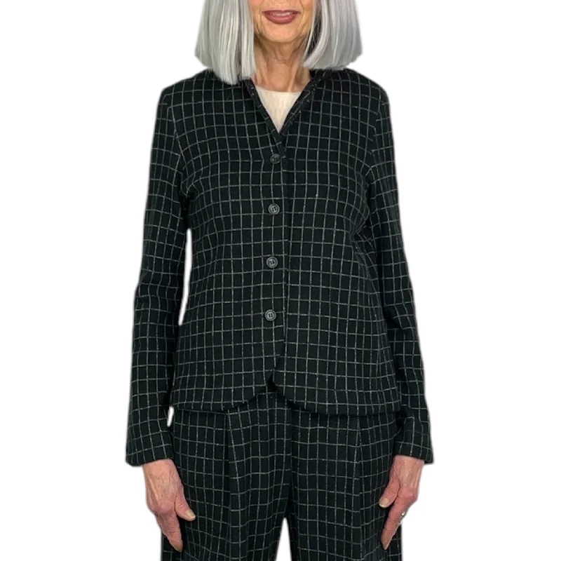 women's quilted lightweight jacket -GRID PRINT ADEL JACKET