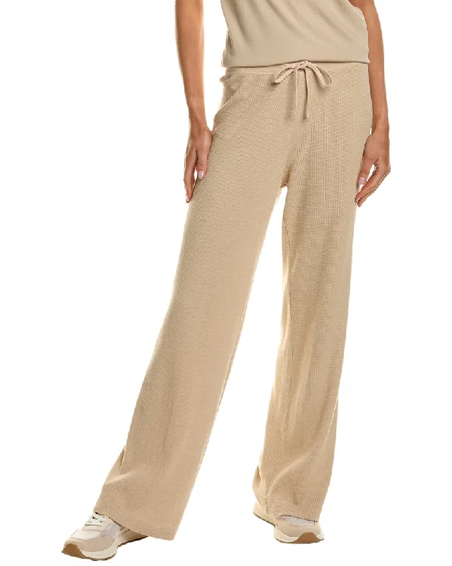 women's tiered smock dress -women's casual pull-on trousers -James Perse Thermal Wide Leg Lounge Pant