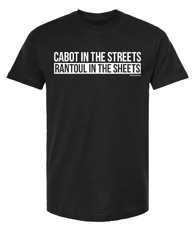 women's lace-up front top -Cabot In The Streets, Rantoul In The Sheets (Entering Beverly) T-Shirt