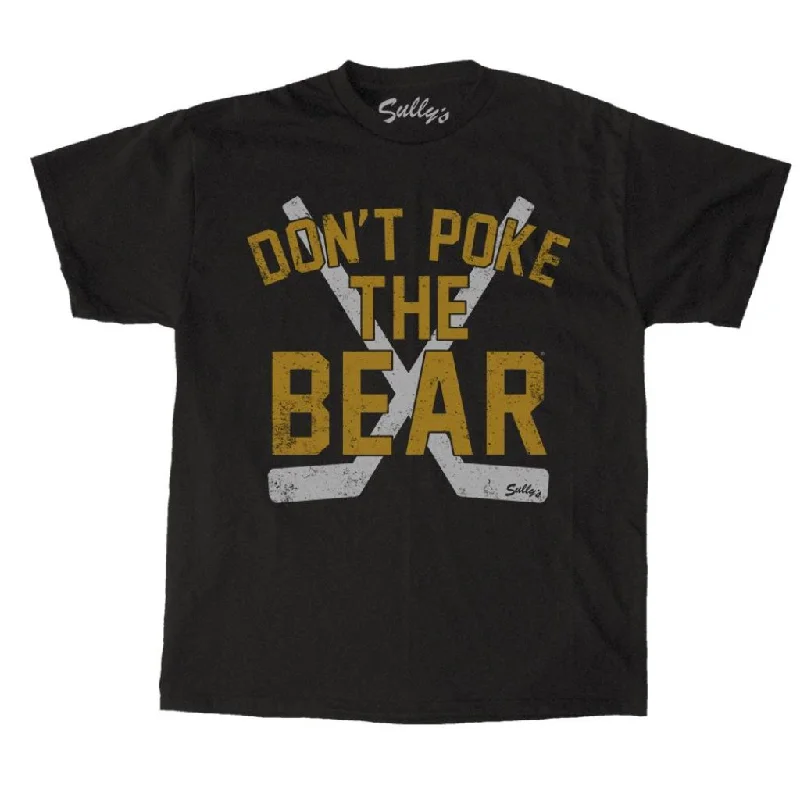 women's frill sleeve blouse -Don't Poke The Bear Heather Black T-Shirt