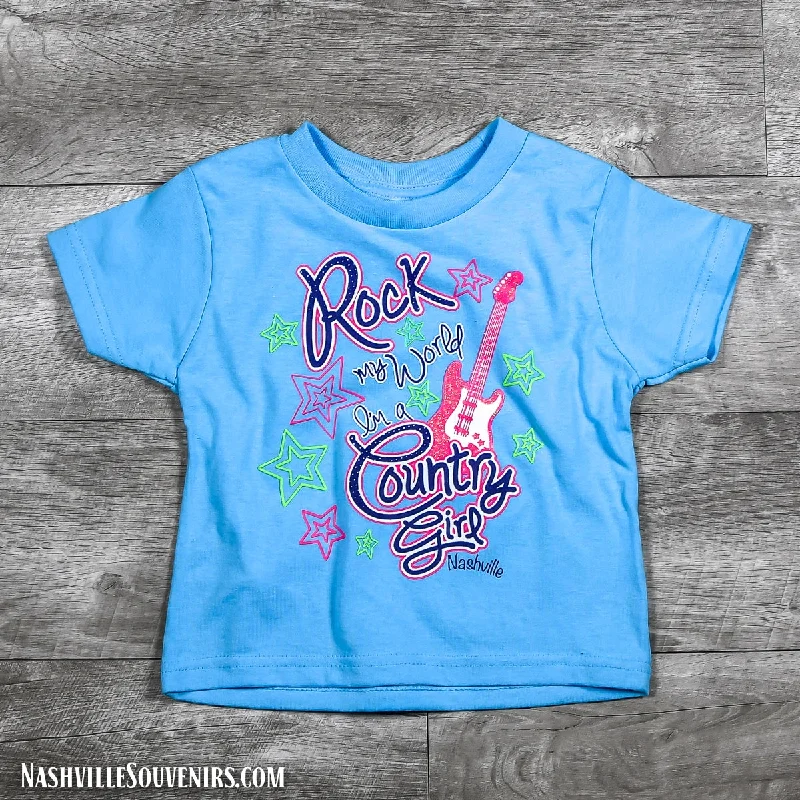 women's mock neck ribbed top -Rock My World Nashville Toddlers T-Shirt