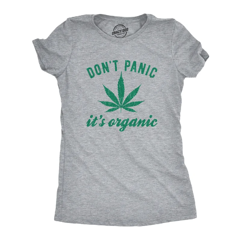 women's ribbed knit sweater -Don't Panic It's Organic Women's T Shirt