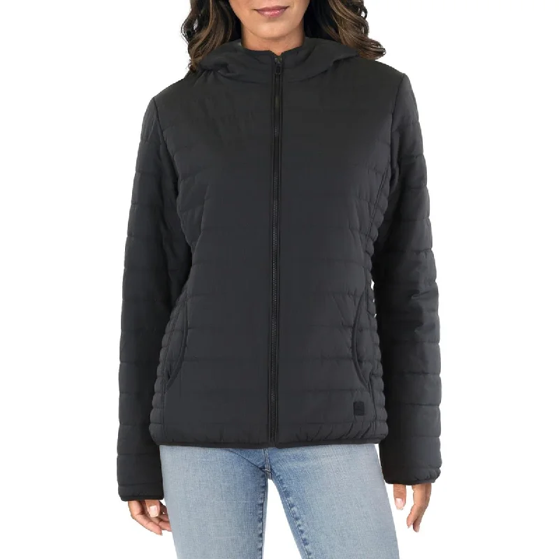 women's slim padded winter coat -Womens Insulated Fleece Lined Puffer Jacket