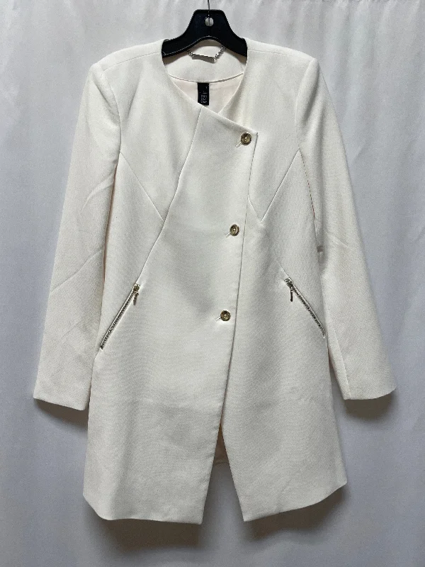 women's fur-trimmed winter coat -Coat Peacoat By White House Black Market In White, Size: S