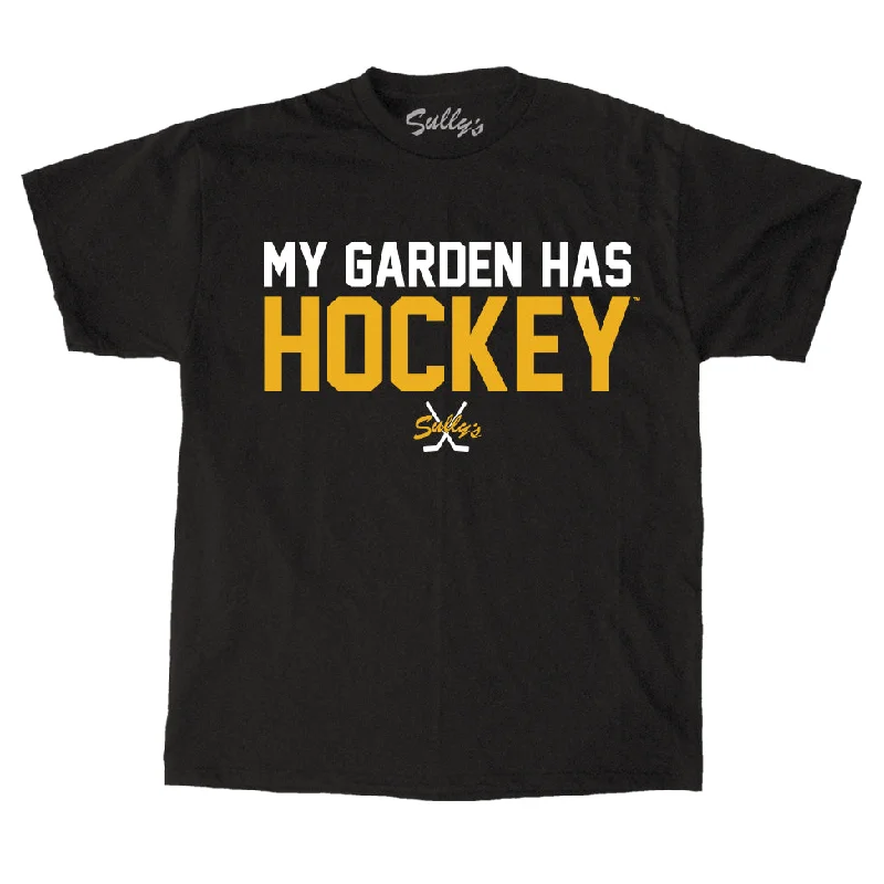 women's velvet wrap blouse -My Garden Has HOCKEY T-Shirt