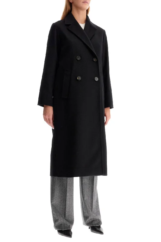 women's belted faux suede coat -Weekend Max Mara Double-Breasted Ponera