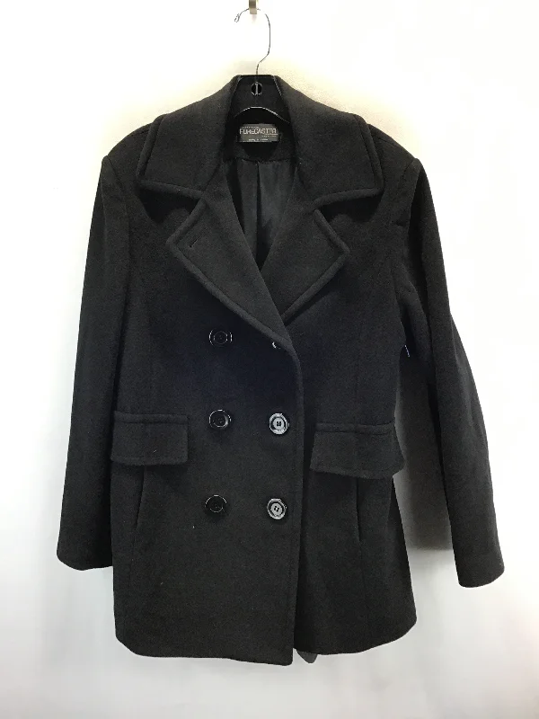 women's long padded winter coat -Coat Peacoat By Clothes Mentor In Black, Size: 14