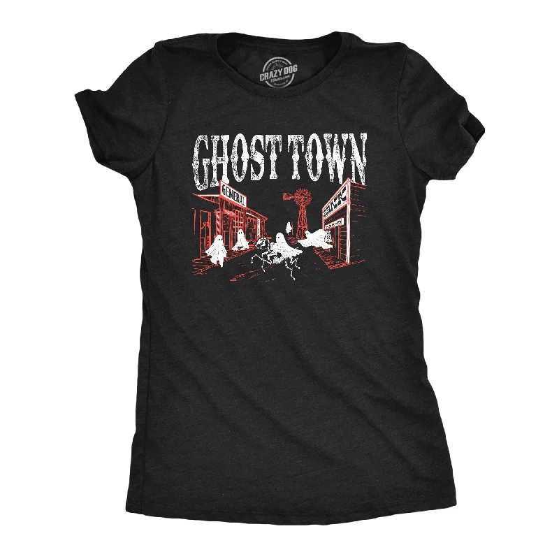 women's boho embroidered top -Ghost Town Women's T Shirt