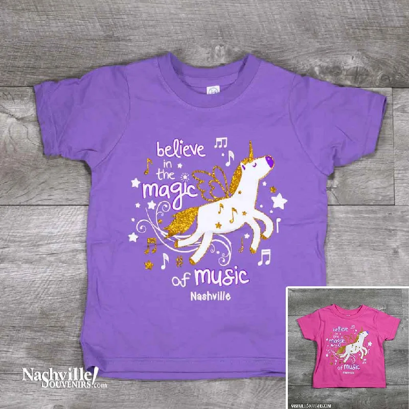 women's ruched sleeve blouse -Magic of Music Nashville Toddlers T-Shirt