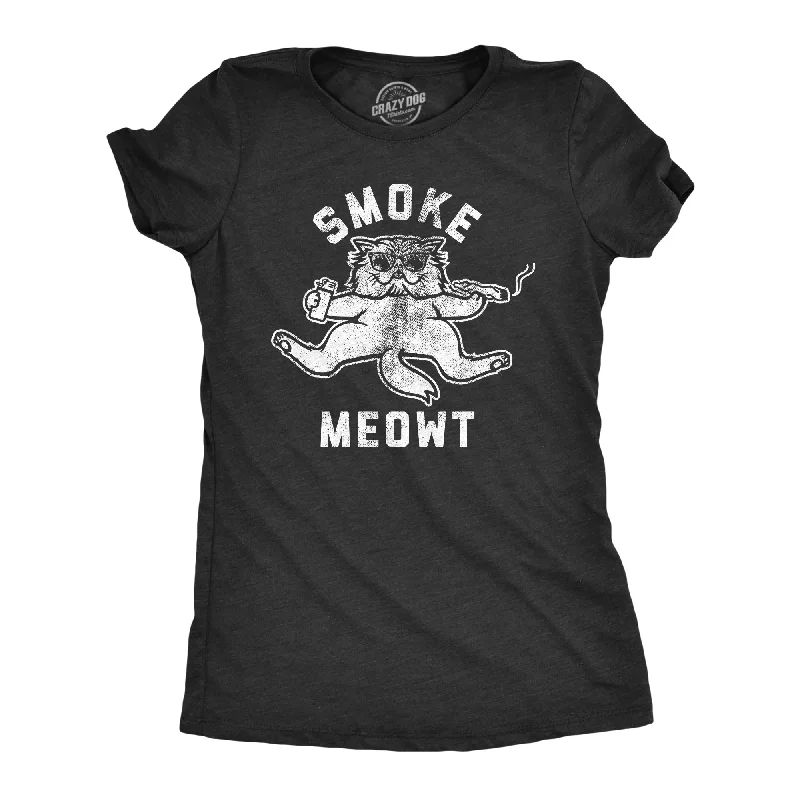 women's cold shoulder top -Smoke Meowt Women's T Shirt