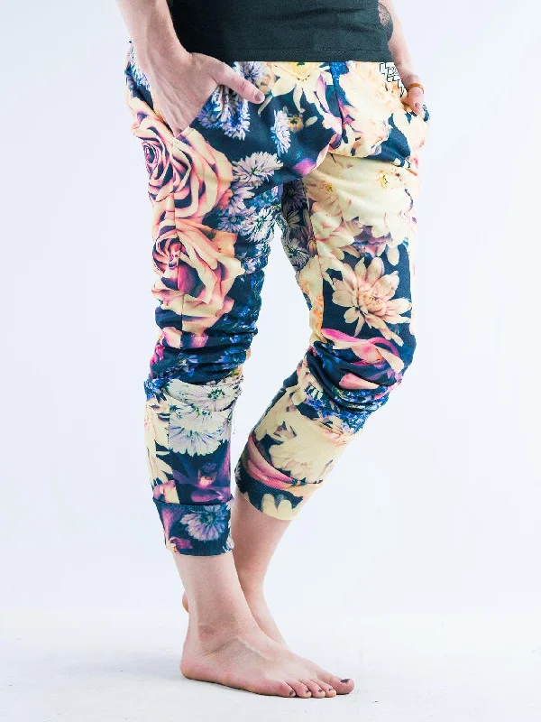 women's elegant off-shoulder dress -women's yoga workout leggings -Vintage Flowers Unisex Pajama Pants