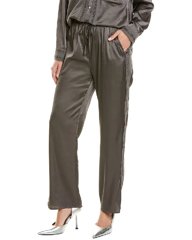 women's ruched one-shoulder dress -women's elastic waist palazzo pants -Avantlook Pant