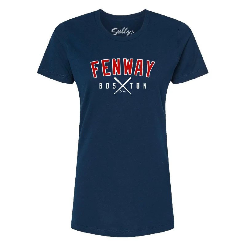 women's embroidered boho tunic -Women's Fenway Crossed Bats T-Shirt