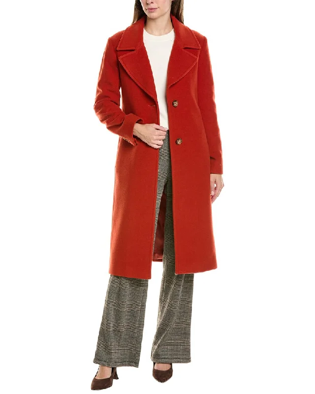 stylish waterfall drape coat for women -Cinzia Rocca Wool & Cashmere-Blend Coat