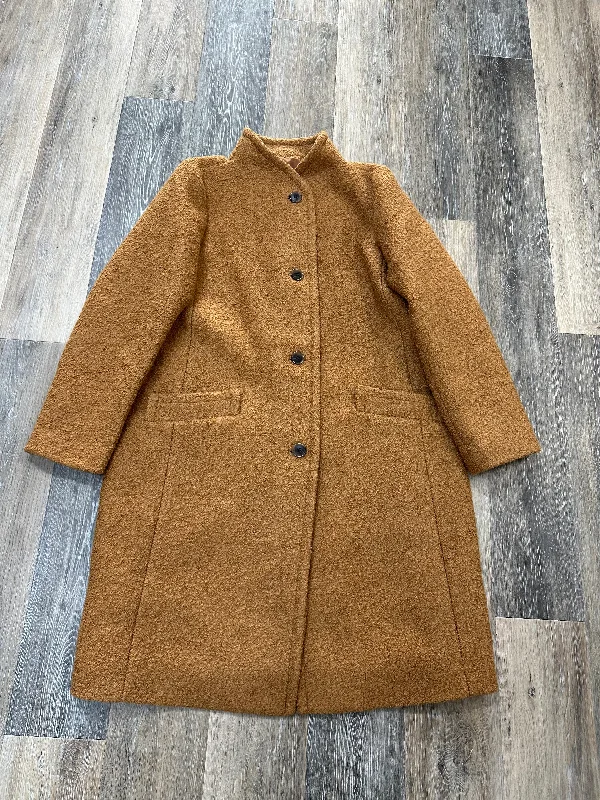 ladies' wrap-style belted coat -Coat Peacoat By J. Crew In Tan, Size: 16