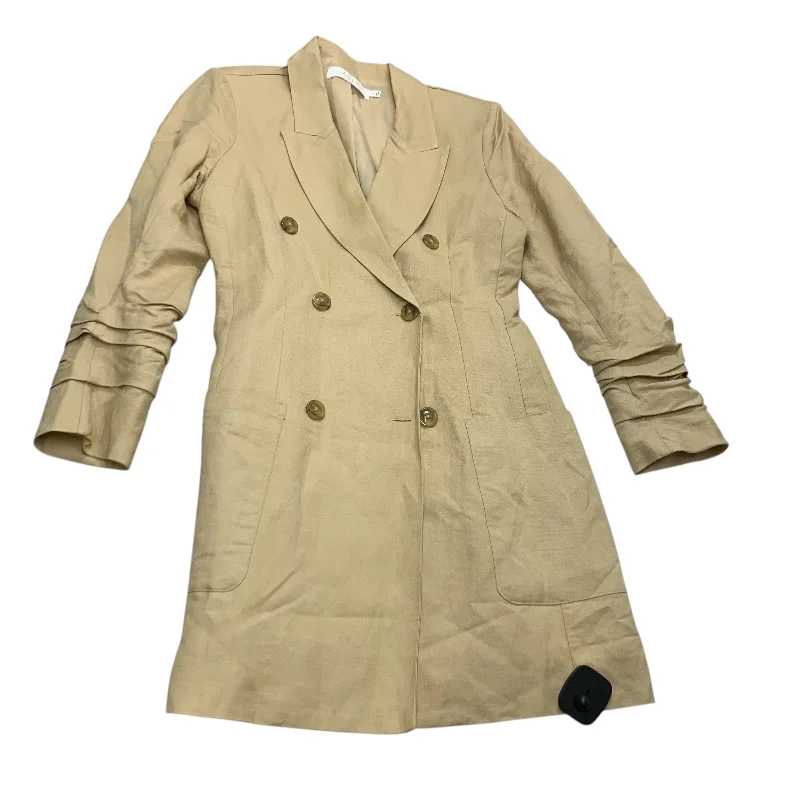 stylish patchwork jacket for women -Coat Peacoat By Astr The Label In Tan, Size: S