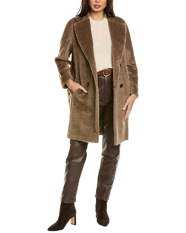 women's structured tweed blazer -S Max Mara Roseto Alpaca & Wool-Blend Coat