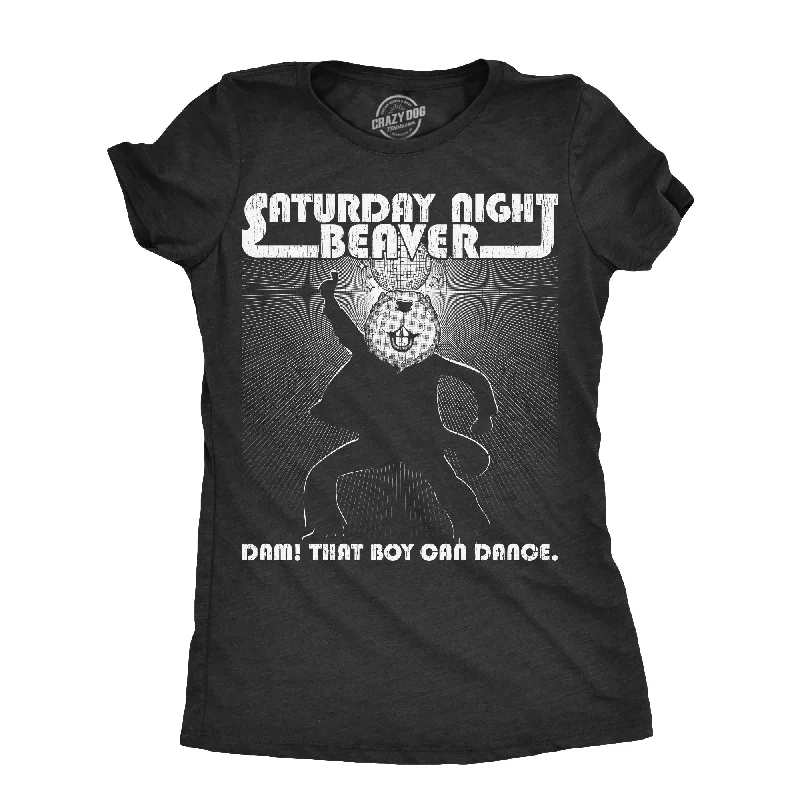 women's lace trim tank top -Saturday Night Beaver Women's T Shirt