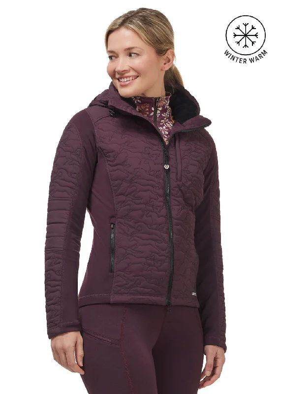 women's double-layer fleece coat -Round Up Quilted Riding Jacket