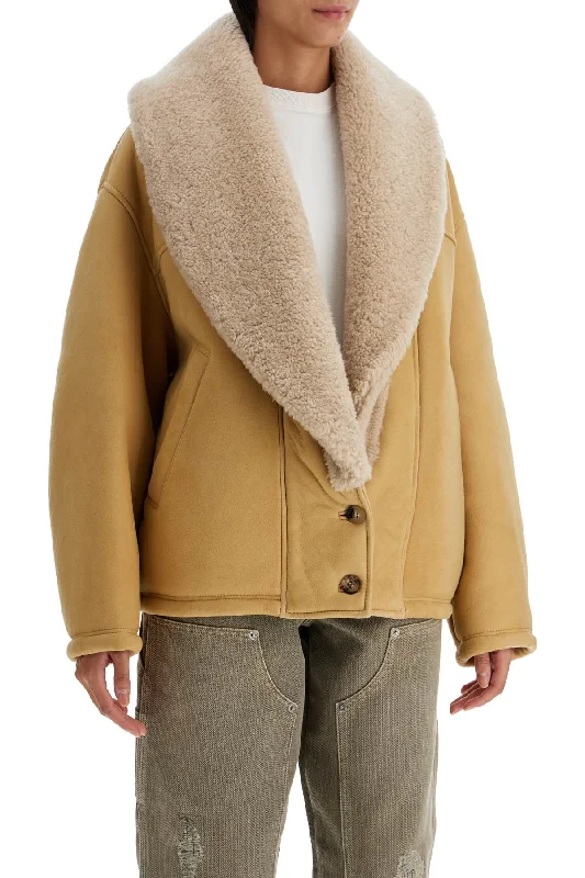 trendy faux shearling jacket for women -Golden Goose Shearling Margot Jacket