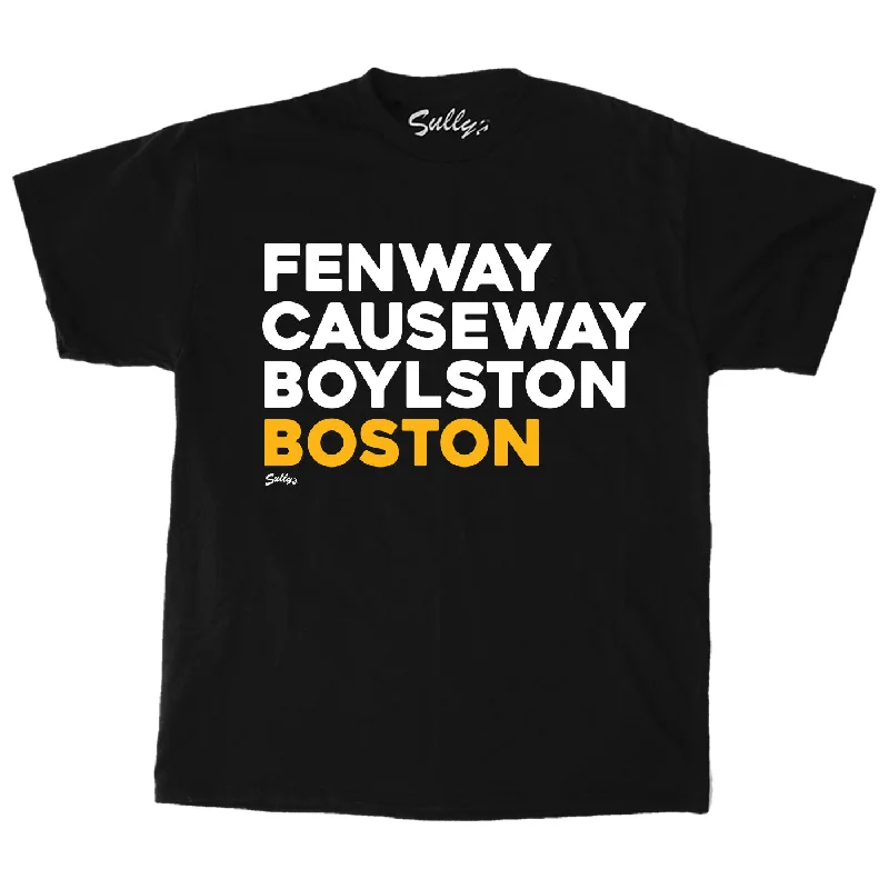 trendy color block top for women -Fenway Causeway Boylston Boston - Hockey - T-Shirt