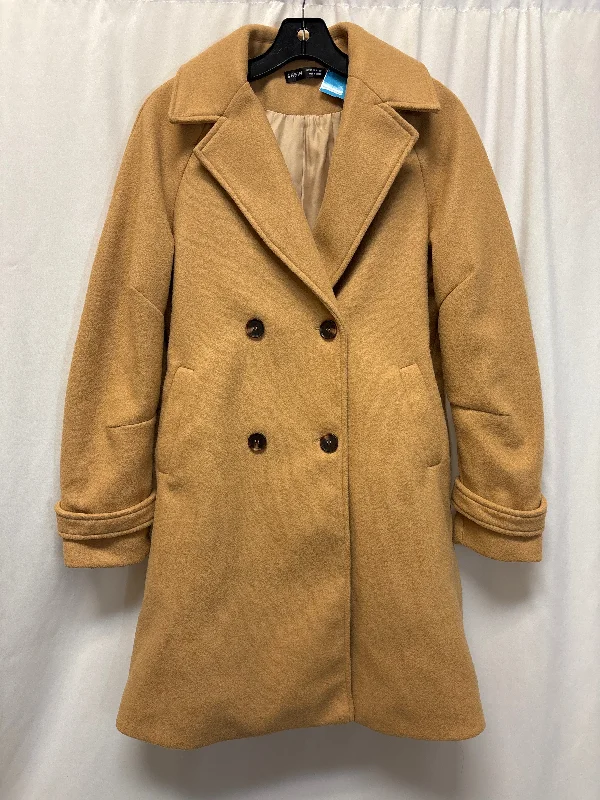 trendy oversized varsity jacket for women -Coat Peacoat By Shein In Beige, Size: Xs