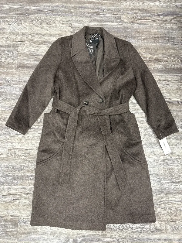 women's ruched sleeve blazer -Coat Other By Bernardo In Brown, Size: Xxl