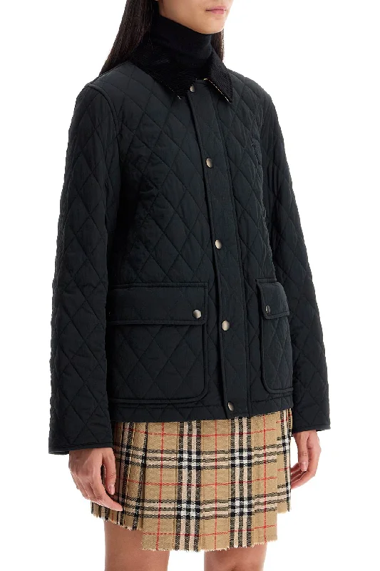 women's knitted cardigan coat -Burberry B Shield Quilted Jacket