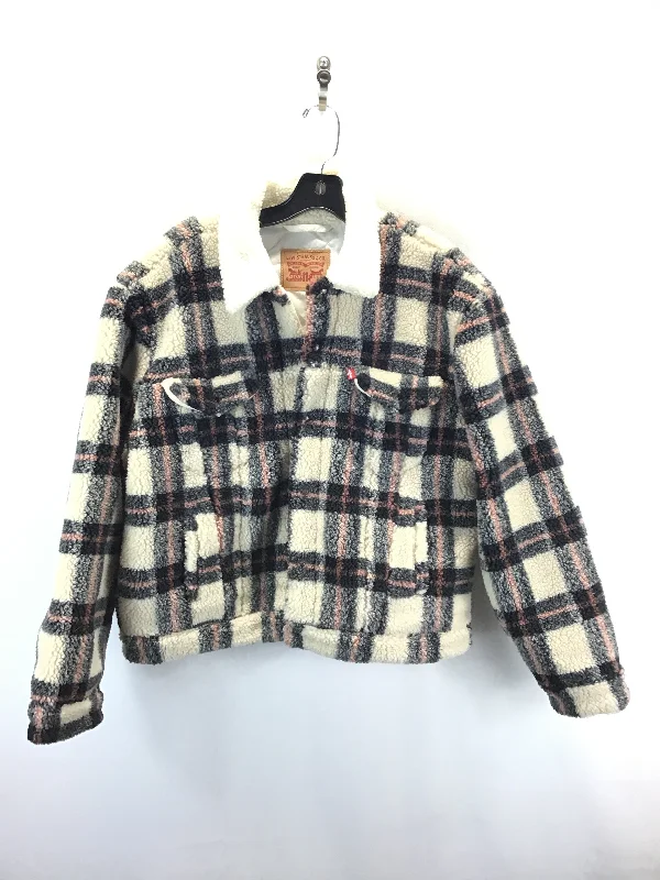 women's hooded puffer jacket -Coat Other By Levis In Plaid Pattern, Size: Xl