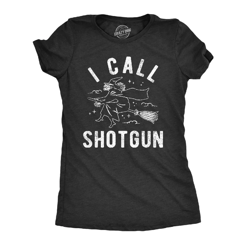 ladies' puff sleeve blouse -I Call Shotgun Witch Women's T Shirt