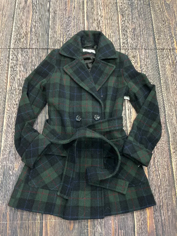 women's plaid trench coat -Coat Peacoat By Pendleton In Green, Size: M