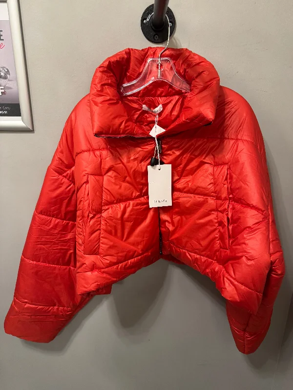 women's lightweight windbreaker -Coat Puffer & Quilted By Cmc In Red, Size: L