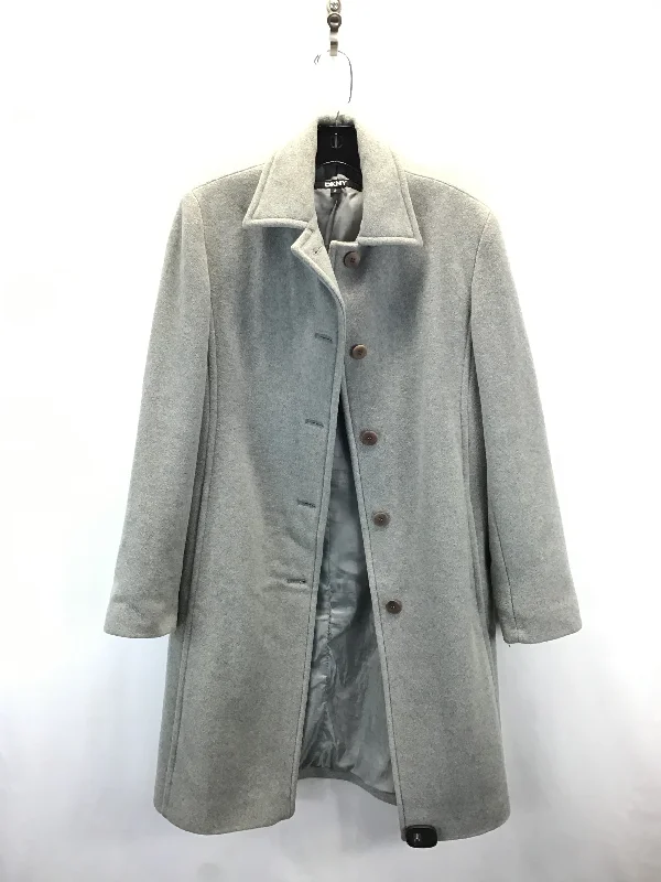 women's herringbone wool coat -Coat Other By Dkny In Grey, Size: 2