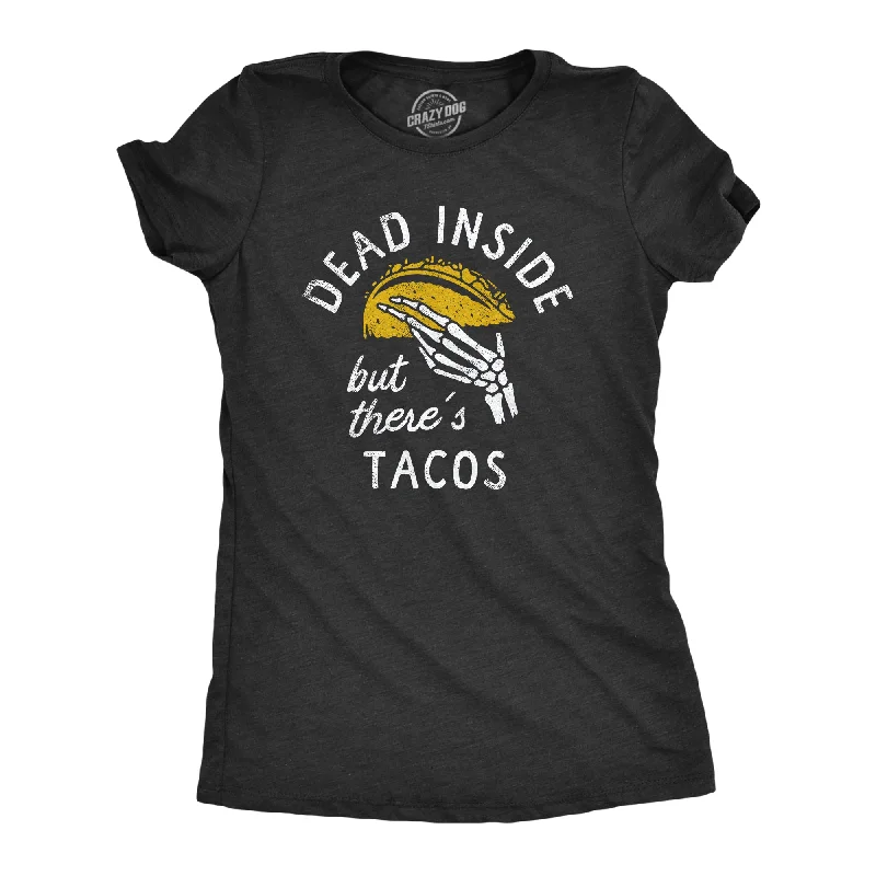 women's high-low asymmetric top -Dead Inside But Theres Tacos Women's T Shirt