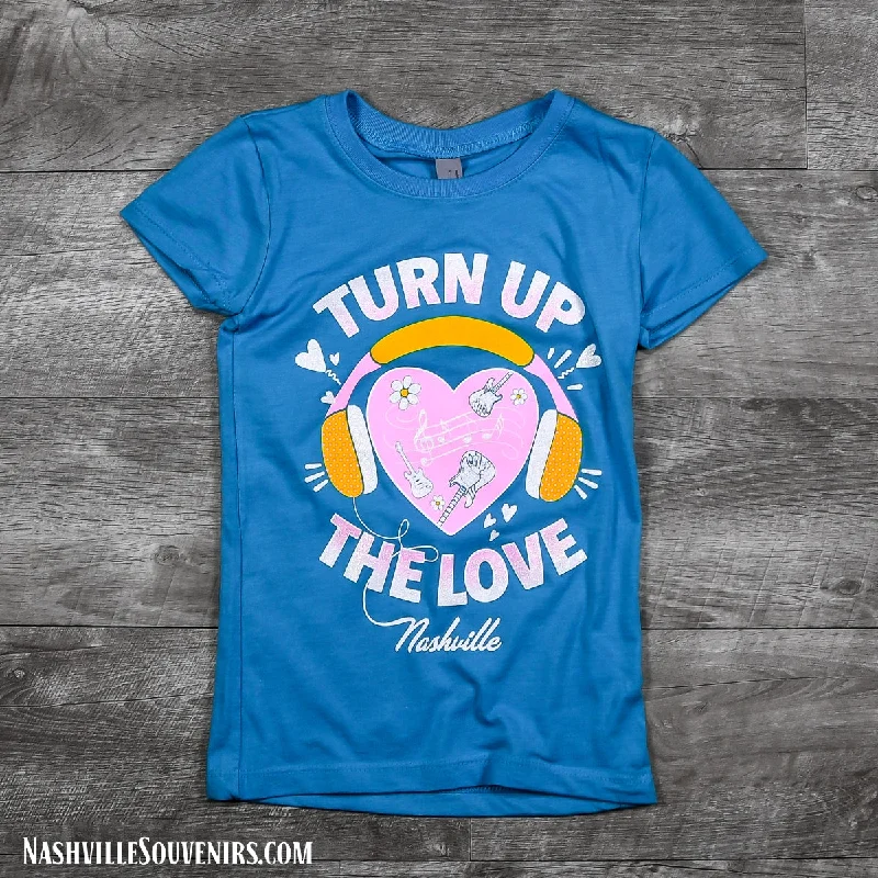 women's high-low tunic top -Turn Up The Love Youth T-Shirt