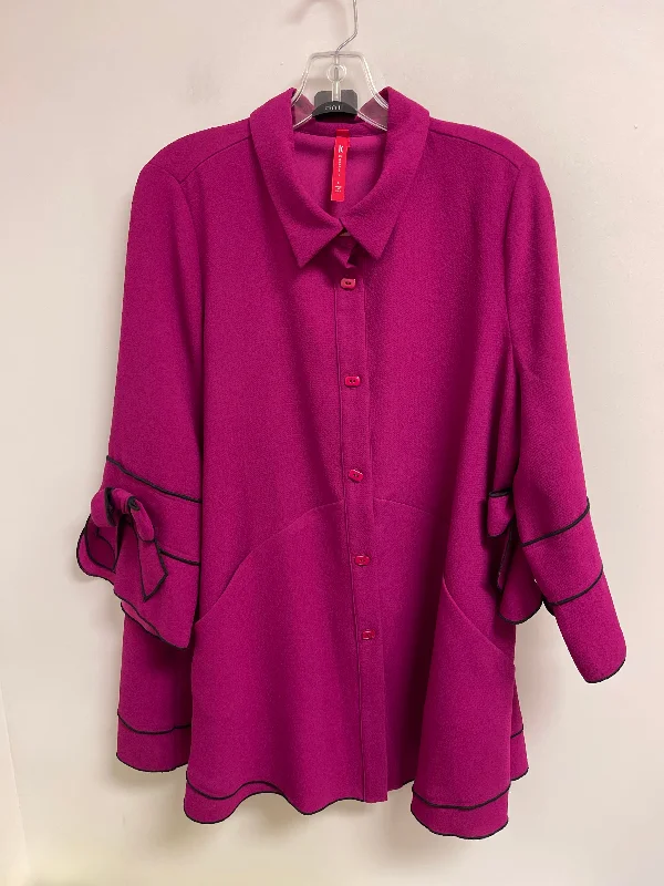 women's balloon sleeve coat -Coat Other By Ic By Connie K In Purple, Size: L