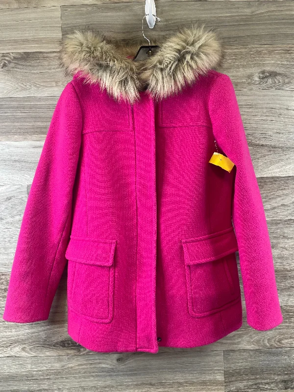 trendy faux fur jacket for women -Coat Wool By Clothes Mentor In Pink, Size: Xs