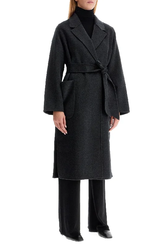 stylish waterfall drape coat for women -Dynamis Studio Long Milan Coat