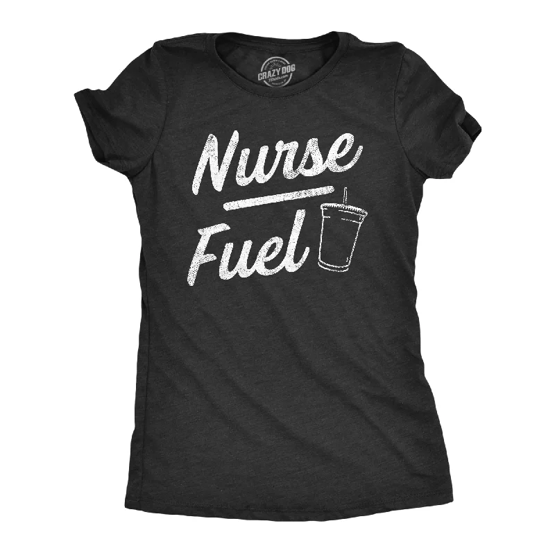 ladies' frilled neckline blouse -Nurse Fuel Women's T Shirt