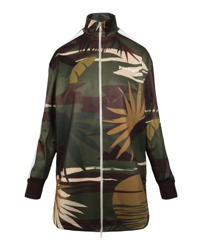 ladies' classic tailored blazer -Hawaiian Camo Long Track Jacket