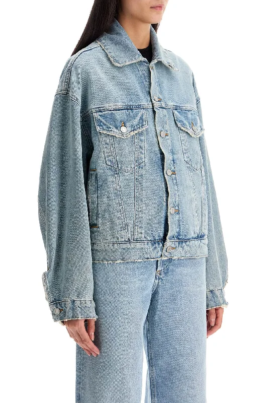 stylish longline blazer for women -Agolde Denim Dalton Balloon Jacket With