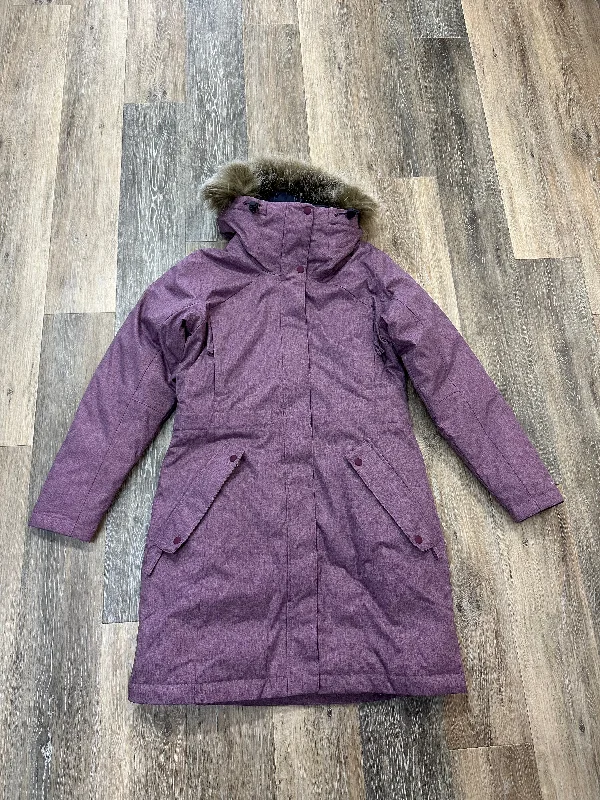 women's elegant cape coat -Coat Parka By Columbia In Purple, Size: M