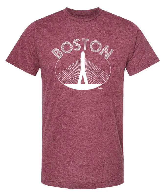 women's pleated front blouse -BOSTON Zakim Bridge T-Shirt