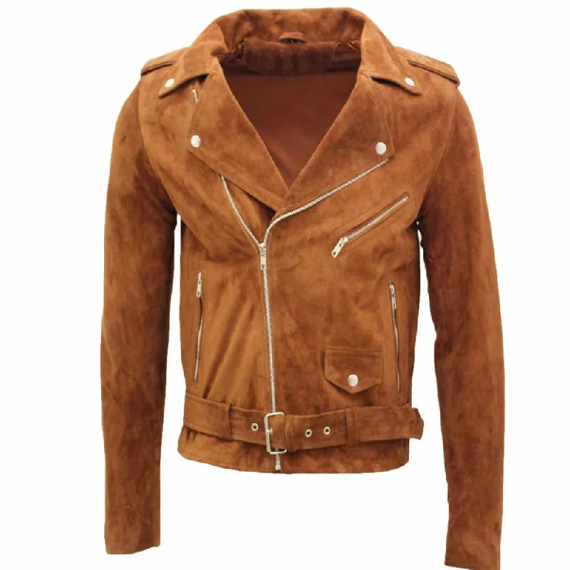 trendy animal print coat for women -Men Native American Suede Leather Motorcycle Fashion Jacket