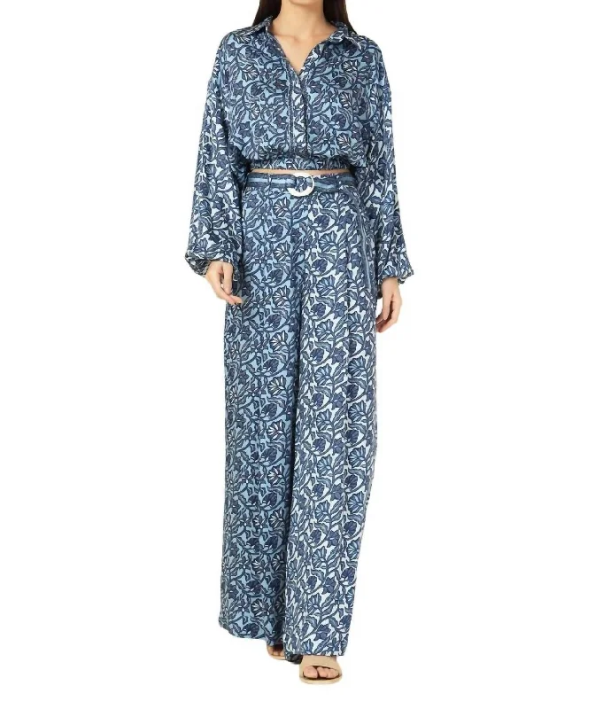 women's elegant velvet wrap dress -women's bohemian patchwork maxi skirt -Sinatra Pant In Marlow Capri