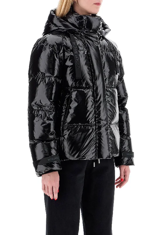 women's warm wool overcoat -Woolrich Shiny Nylon Down Jacket