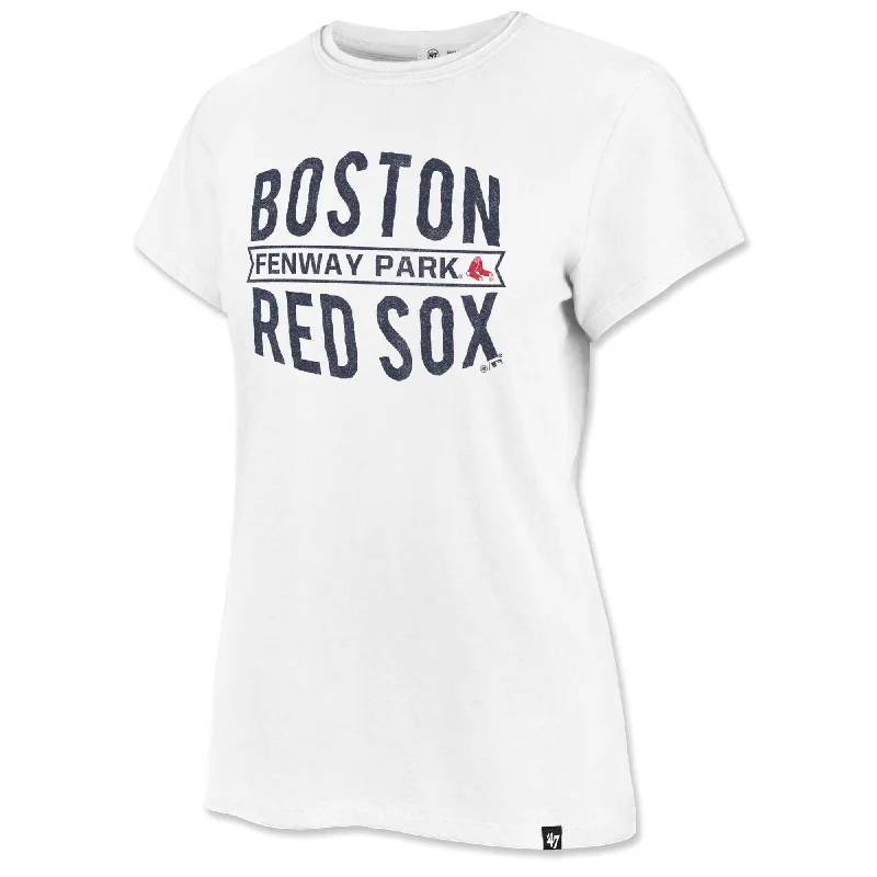 women's oversized graphic tee -Ladies 47 Fenway Frankie Tee - White