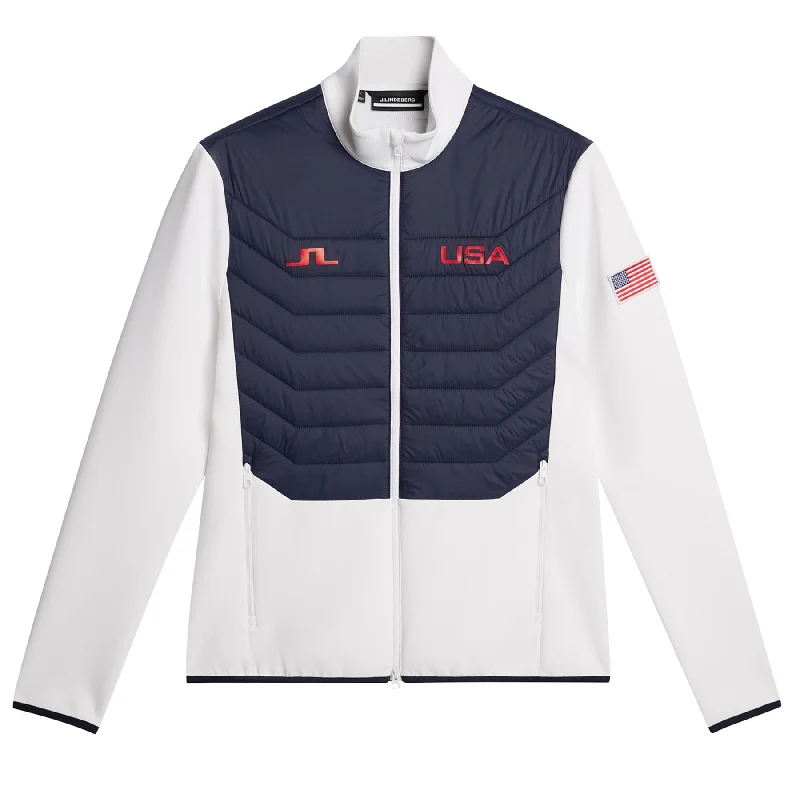 women's lightweight cargo jacket -Maurice Full Zip Hybrid Jacket White - SU24