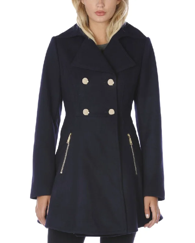 women's belted wool coat -Laundry by Shelli Segal Medium Wool-Blend Coat